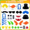 Dough Tools Play Set for Kids,46 pcs Basic Dough Play Toys Includes Cutters, Roller, Rolling Pins, Safety Scissors, Plastic Knife, Character Accessories view 3