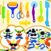 Dough Tools Play Set for Kids,46 pcs Basic Dough Play Toys Includes Cutters, Roller, Rolling Pins, Safety Scissors, Plastic Knife, Character Accessories view 4