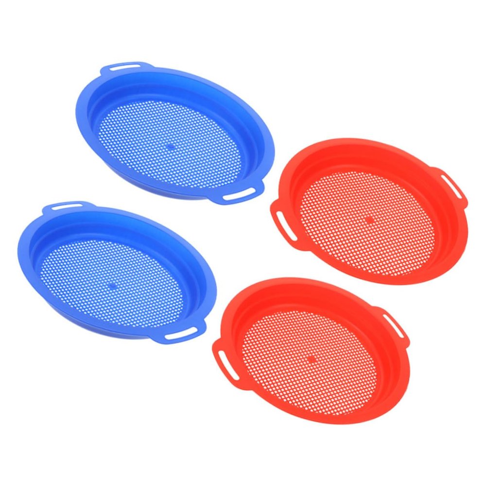 Abaodam 4Pcs Sand Sifters Plastic Beach Strainers for Shells and Sand Sifting for Outdoor Family Fun Gardening and Travel