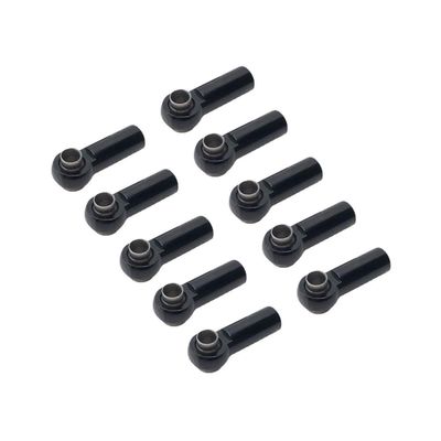 Ancalos 10Pcs Metal M2.5 Link Rod Tie Rod End Ball Joint for Ancalos A959 12428 144001 WPL C14 C24 MN D90 MN99S Upgrades Parts,8 - (Color: Black)