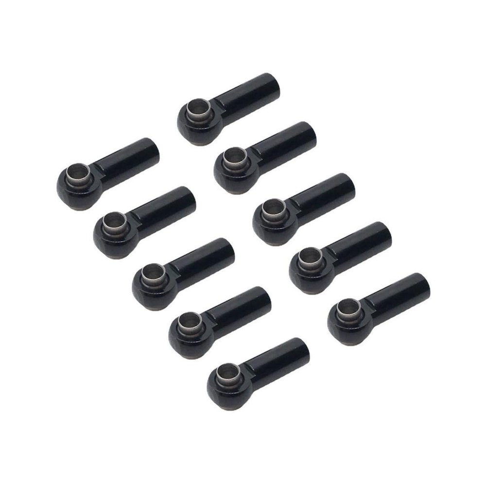 Ancalos 10Pcs Metal M2.5 Link Rod Tie Rod End Ball Joint for Ancalos A959 12428 144001 WPL C14 C24 MN D90 MN99S Upgrades Parts,8 - (Color: Black)
