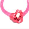 ZYIBPMSJKQCFK Bohemian Beaded Hand Woven Resin Floral Necklace For Women,Rose Red,40+7cm view 2