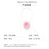 ZYIBPMSJKQCFK Handmade Layered Snow Gauze Flower Pendant With Adjustable Rope Necklace,pink,130cm view 3