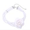 ZYIBPMSJKQCFK Handmade Beaded Rose Vintage Bohemian Flower Necklace For Women,white,31+9cm view 1