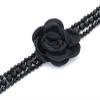 ZYIBPMSJKQCFK Handmade Beaded Rose Vintage Bohemian Flower Necklace For Women,white,31+9cm view 3