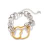 ZYIBPMSJKQCFK Geometric Alloy Handmade Patchwork Necklace Punk Metal Set,Bracelet,41+7cm/19+7cm view 1