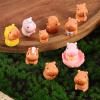 11pcs Mini Capybara Figurines, Super Cute Miniature Resin Capybara Tiny Small Animals Ornaments for Cake Toppers Desktop Car Dashboard Dollhouse & Fairy Garden Decorations view 3