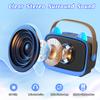Mini Karaoke Machine Toys Gifts,Kids Portable MP3 Player with 2 Wireless Microphone and LED,Christmas Birthday Gifts for Girls Boys 3 4 5 6 7 8+ Year Old (Blue) view 3