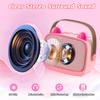 Mini Karaoke Machine Toys Gifts,Kids Portable MP3 Player with 2 Wireless Microphone and LED,Christmas Birthday Gifts for Girls Boys 3 4 5 6 7 8+ Year Old (Pink) view 3