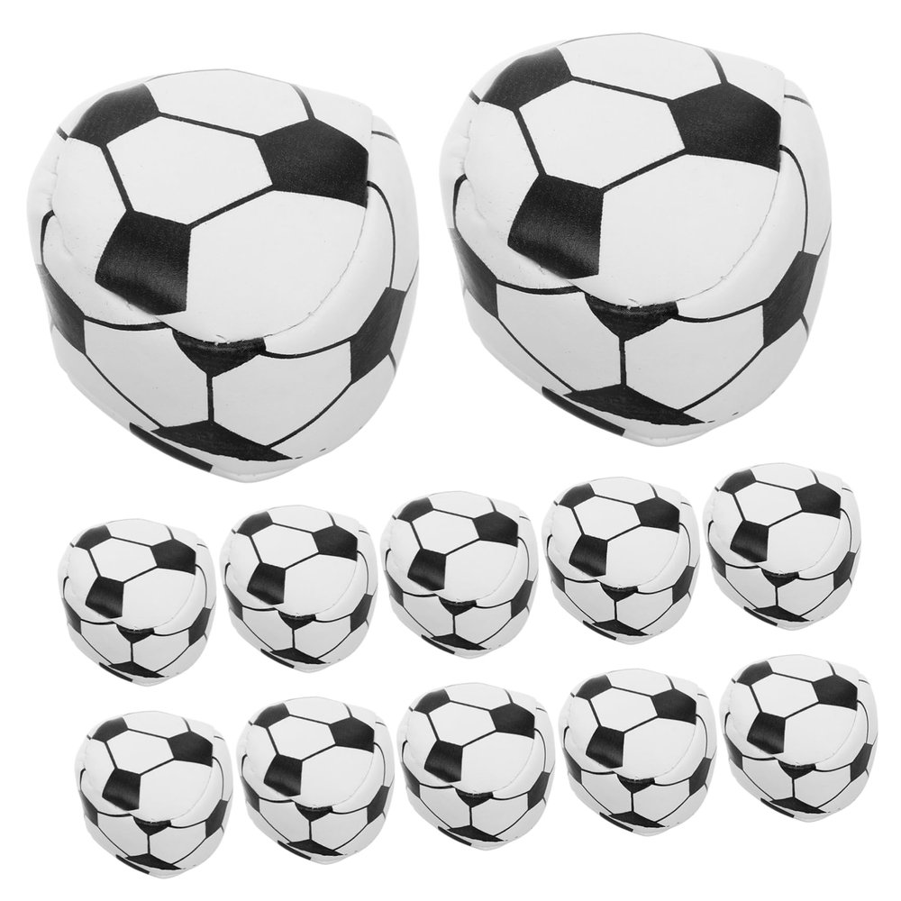 BCOATH 12Pcs Mini Soccer Bean Bags for Tossing Game Pocket Sized Soft Bags for Family Outdoor Activities and Classroom Fun Promote Coordination and Bonding