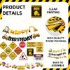 14 Packs Construction Happy Birthday Banner Vehicle Truck Garlands and Truck Cutouts Traffic Road Signs Birthday Party Decorations for Kids Boy Baby Shower Decorations (Construction) view 2