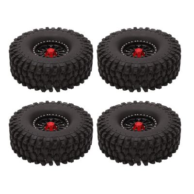 1.9 Inch RC Tires Beadlock Wheel Rim Upgrade Parts Rubber Tyre Strong Grip for Traxxas Hsp Redcat Tamiya D90 4pcs