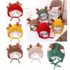 EPIPHQNY Balaclava, Antlers Christmas Caps for Children Thicken Plush White Furry Liner for Christmas Parties Accessories view 2