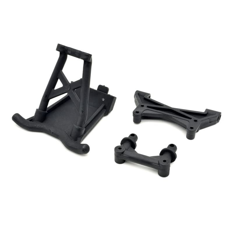 Ancalos Front Bumper And Body Post Set 8637 For ZD Racing DBX-07 DBX07 1/7 RC Car Upgrade Parts Spare Accessories - (Color: Black)