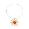 ZYIBPMSJKQCFK Bohemian Flower Pendant Vintage Necklace For Women,Purple,41cm view 2