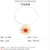 ZYIBPMSJKQCFK Bohemian Flower Pendant Vintage Necklace For Women,Purple,41cm view 3