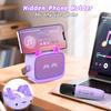 Mini Karaoke Machine Toys Gifts,Kids Portable MP3 Player with 2 Wireless Microphone and LED,Christmas Birthday Gifts for Girls Boys 3 4 5 6 7 8+ Year Old (Purple) view 2