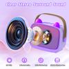 Mini Karaoke Machine Toys Gifts,Kids Portable MP3 Player with 2 Wireless Microphone and LED,Christmas Birthday Gifts for Girls Boys 3 4 5 6 7 8+ Year Old (Purple) view 3