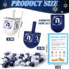 Wettarn 100 Pieces Hanukkah Dreidels Bulk Wooden Hanukkah Dreidels with Game Instruction Cards for Party Game(Size 1,Elegant Style) view 2