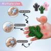 1 PCS Little Ouchies Pain FidgetSilicone Cactus Stim Tools for Adults, Sensory Pain Stim Fidget Toy, Spiky Grippy Stim Keychain, Anxiety Relief Items Fidget, Fun Gift for Friends and Family (Green) view 3