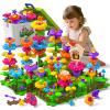 112 Pcs Flower Garden Toy,Toddler Girl Toys 3-4 Years Old Girls Gardening Building Gifts Set Best Educational Learning Fine Diy Crafts Stem Construction Stacking Kit,for 3 4 5 6 7 Year Kids Birthday view 1