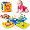 Covsen Montessori Toy for 1+ Year Old Girl Gift  6-in-1 Busy Board for Toddlers 1 2 3 4 Year Old  Educational Sensory Early Development Toys First 1st Birthday Gifts for Kids view 1