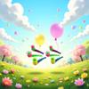 Yxinjy 6 Pcs Training Floating Blowing Balls Plastic BallsBall Blowing Toy Floating Blow Pipe Toys Party (Random Color) view 4
