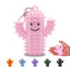 1 PCS Little Ouchies Pain FidgetSilicone Cactus Stim Tools for Adults, Sensory Pain Stim Fidget Toy , Spiky Grippy Stim Keychain, Anxiety Relief Items Fidget, Fun Gift for Friends and Family (Pink) view 1