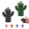 2 PCS Little Ouchies Pain FidgetSilicone Cactus Stim Tools for Adults, Sensory Pain Stim Fidget Toy , Spiky Grippy Stim Keychain, Anxiety Relief Items Fidget Toys Gift (Darkgrey+Green) view 1