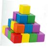 HANABASS 1Set Mini Wooden Craft Cube for Early Childhood Math Education Square Blocks for DIY Projects and Teaching view 3