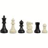 32 Plastic Chess Pieces Set - Black & White Chessmen for 15-20 Inch Boards, Felt Bottom, with Drawstring Storage Bag - Ideal for Beginners & Chess Enthusiasts-No Board Included (2.95inch/7.5cm) view 2