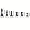 32 Plastic Chess Pieces Set - Black & White Chessmen for 15-20 Inch Boards, Felt Bottom, with Drawstring Storage Bag - Ideal for Beginners & Chess Enthusiasts-No Board Included (2.95inch/7.5cm) view 3