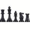 32 Plastic Chess Pieces Set - Black & White Chessmen for 15-20 Inch Boards, Felt Bottom, with Drawstring Storage Bag - Ideal for Beginners & Chess Enthusiasts-No Board Included (2.95inch/7.5cm) view 4