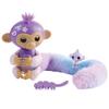 Fingerlings Snuggle Tails - Interactive Purple Monkey (Coco), with fluffy tail, mini bestie (Chloe), brush and stickers view 3