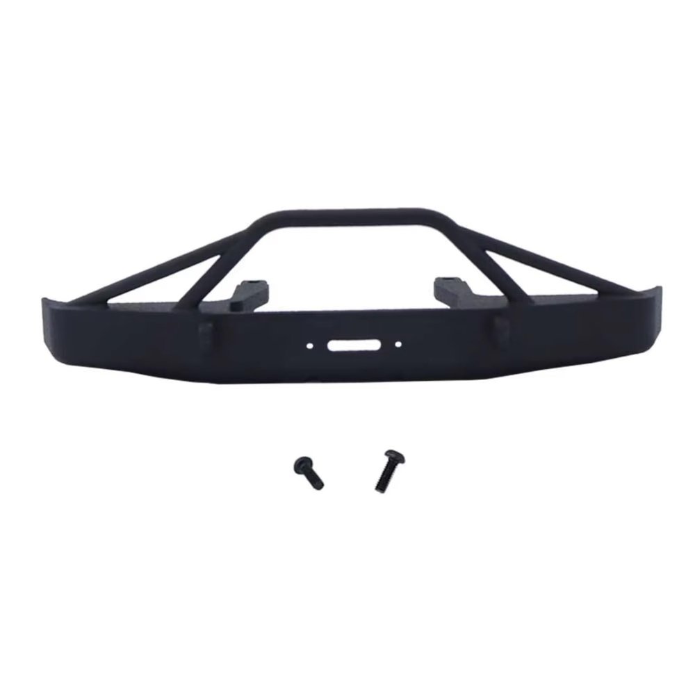 MIXVZARF RC Car Light Bar Kit for FMS for FCX24 K5 1/24 Modified Front Bumper with Winch Remote Controller Roof Light RC Crawler Car Upgrade Parts(Front Bumper)