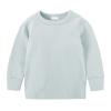2pc Sweater Pants Sets for Toddler Plain Casual Long Sleeve Crew Neck Pullover Tops+Cotton Long (Light Blue, 3-6 Months) view 2
