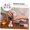 CVUTOVO 5Pcs Portable Poker Dice Fun Game Props for Family Gatherings Ktv and Bars Lightweight Dice for Entertainment and Decoration view 4