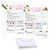 10 Set Summer Camp Letter Writing Kit with Envelopes 5. 12 x 7. 87 inch Outdoor Adventure Camp Game Card Campers Fill in the Blank Notes of Boys and Girls Camping Activity Counselor Gift (white) view 1