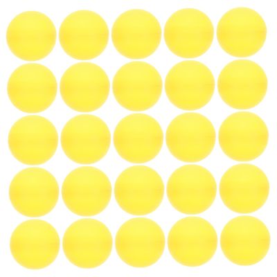 WEKAMOS 25Pcs Yellow Plastic Lottery Balls Hollow Pong Balls for Raffles Drawings Game Parties Event Decorations Easy to Recognize