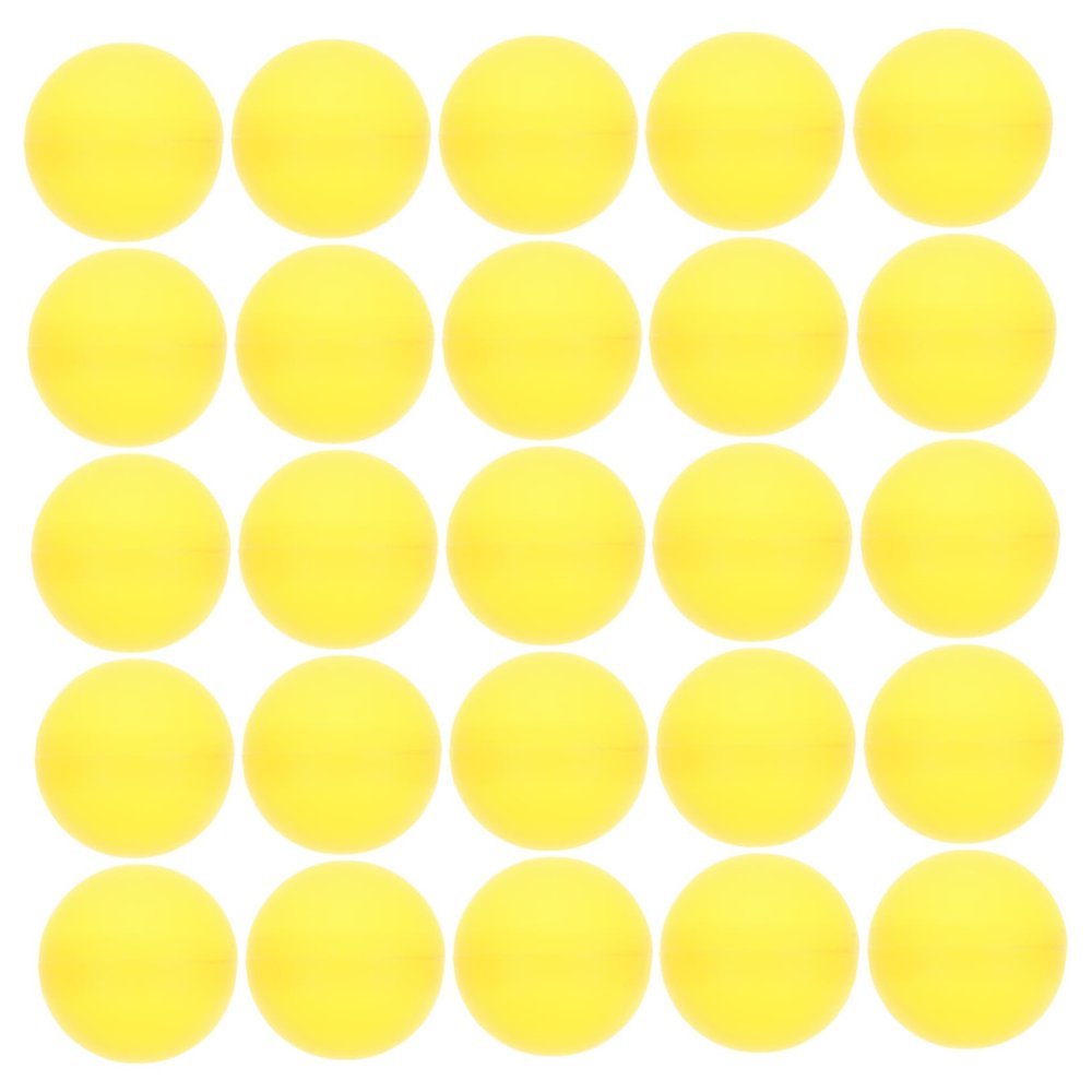 WEKAMOS 25Pcs Yellow Plastic Lottery Balls Hollow Pong Balls for Raffles Drawings Game Parties Event Decorations Easy to Recognize