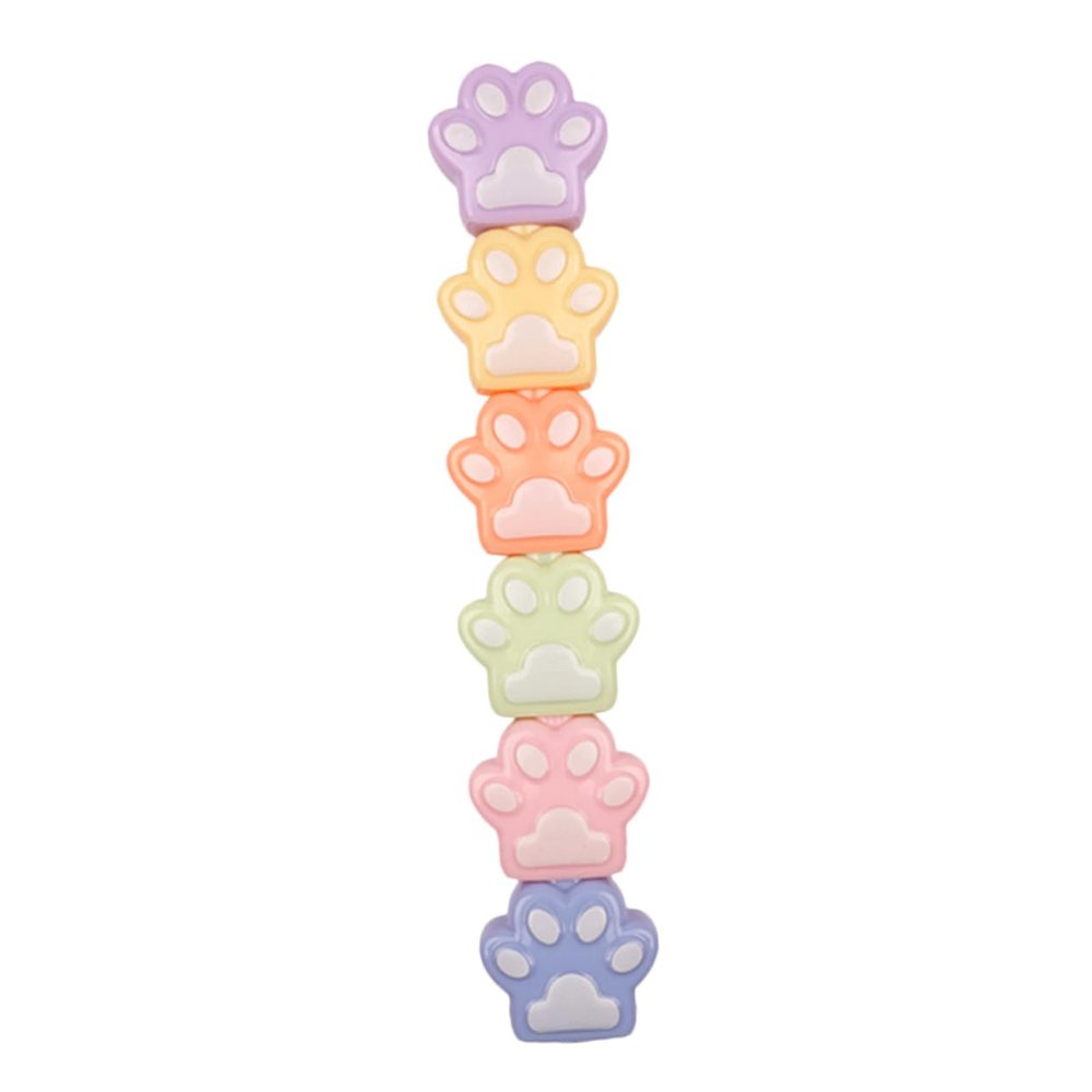 HORIALENCE 1Set Cartoon Cat Paw Shaped Highlighters of Cute Pastel Marking Pens for Journaling School Use and Color Coding Vibrant Colored Highlighter Markers for Home and Office