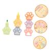 HORIALENCE 1Set Cartoon Cat Paw Shaped Highlighters of Cute Pastel Marking Pens for Journaling School Use and Color Coding Vibrant Colored Highlighter Markers for Home and Office view 4