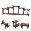 Holibanna Wooden Display Stand for Figurines Curio Rack 100% Chicken Wing Wood Rustic Antique Style for Home Decor and Collectibles view 3