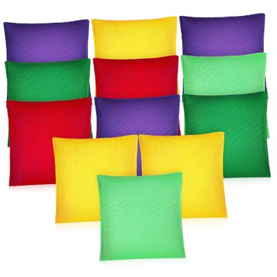 HEALEEP 12Pcs Bean Bag for Tossing Sandbag for Outdoor Interactive Games Fun Plaything for Family Bonding and Outdoor Activities