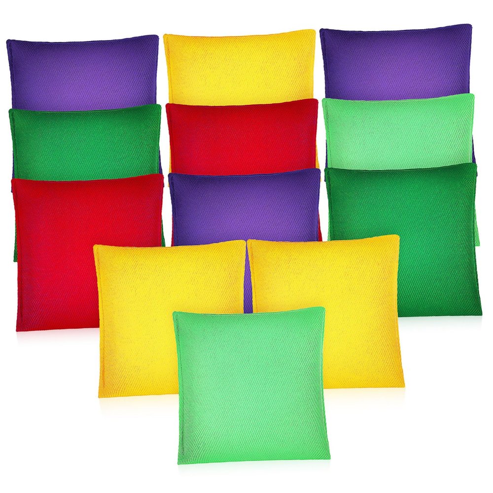 HEALEEP 12Pcs Bean Bag for Tossing Sandbag for Outdoor Interactive Games Fun Plaything for Family Bonding and Outdoor Activities
