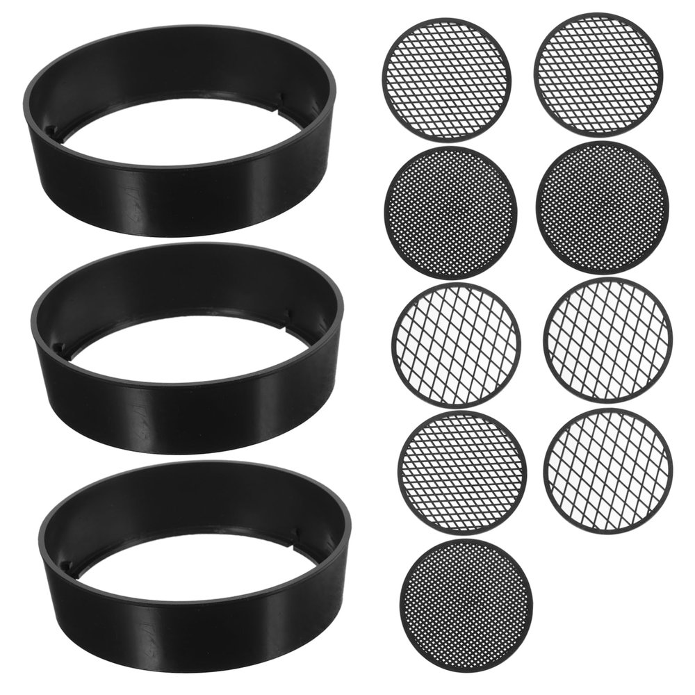TOYANDONA 12-Piece Handheld Soil Sieve Set Interchangeable Mesh for Gardening Plastic Manual Sifter for Rocks and Compost Filtration Easy to Use for Planting
