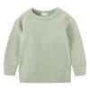 2pc Sweater Pants Sets for Toddler Plain Casual Long Sleeve Crew Neck Pullover Tops+Cotton Long (Mint Green, 5-6 Years) view 3