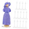 PHENOFICE 15Pcs Transparent Doll Display Stand Figure Holder for Bjd Action Figures and Crafts Support Rack for Collectibles view 1