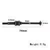 2pcs 44mm Metal Joint Shaft Drive Shaft Compatible with TT02 TA05 TA06 TB05 TRF420 TRF417 RC Car Models Upgrade Replacement Parts view 2