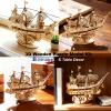 Kaptein 3D Wooden Puzzles for Adults & Teens  DIY Ship Model Kit to Build  Brain Teaser Craft  Birthday Gifts & Desk Decor view 4